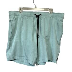 Mr. Swim Green Draw String Swim Trunks XXL 6.75" Inseam NWOT